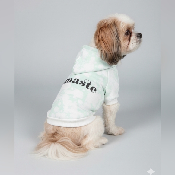 Grayson Pup The Label Other - Grayson Pup NWT Green Tie Dye "Namaste" Hoodie Sweatshirt Size Medium